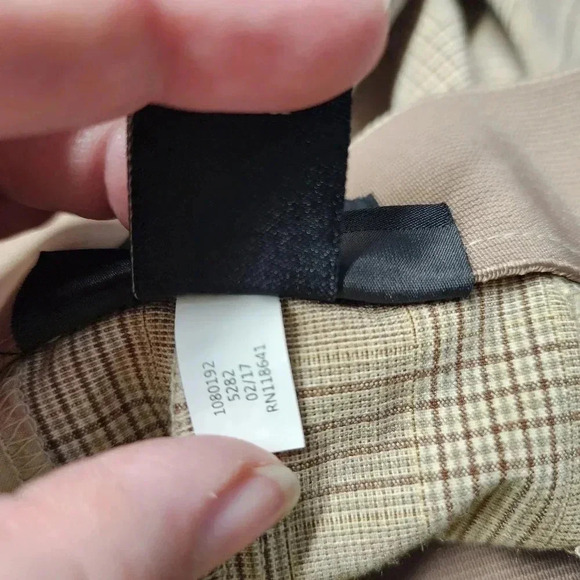 NWT Lane Bryant The Lena Moderately Curvy Fit Plus Size 22R Trouser Tan Plaid - Picture 9 of 9